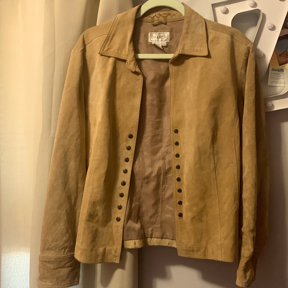 Suede leather jacket large